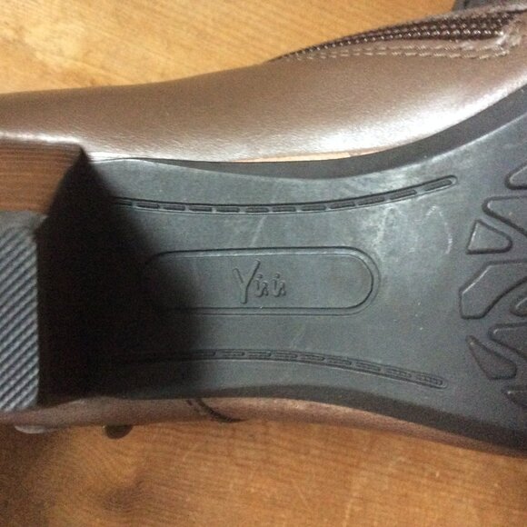 Yuu Tammy Light Brown Leather Upper Stacked Heel Western Ankle Boot Size 8.5M - Picture 7 of 10